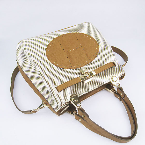 Fake Hermes New Arrival Double-duty handbag Light Coffee 60668 - Click Image to Close